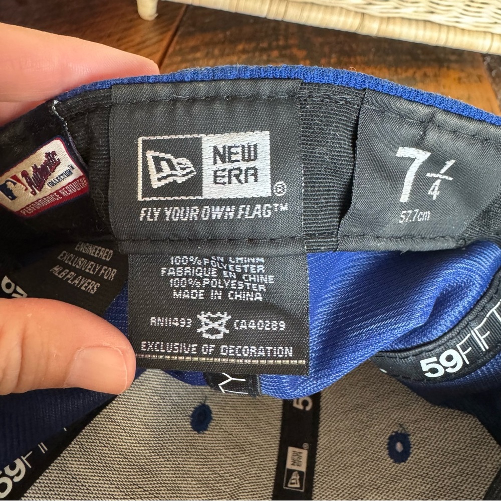 NY Mets Baseball Cap 59FIFTY Engineered Exclusively For MLB Players 7 1/4 - Picture 5 of 6
